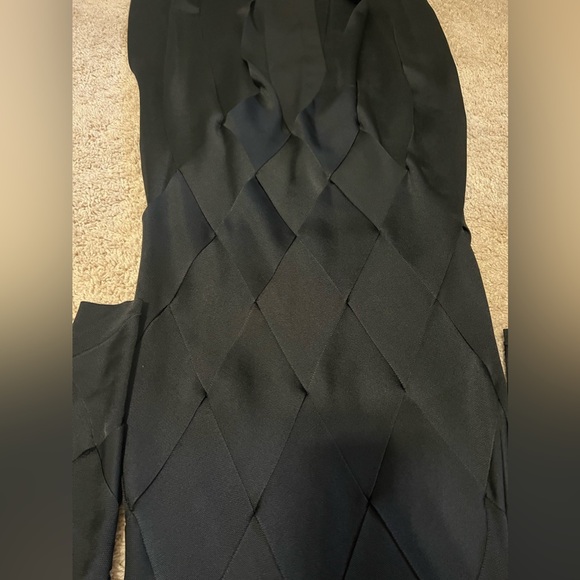 Ladies Black Anatori Long-sleeve Panelled Knit Gown, Size small - Picture 10 of 15